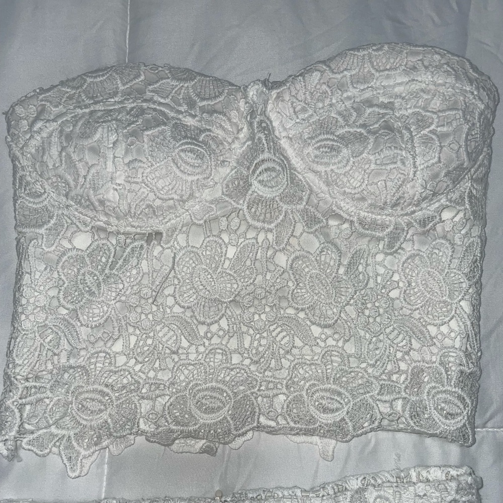 Crochet white top